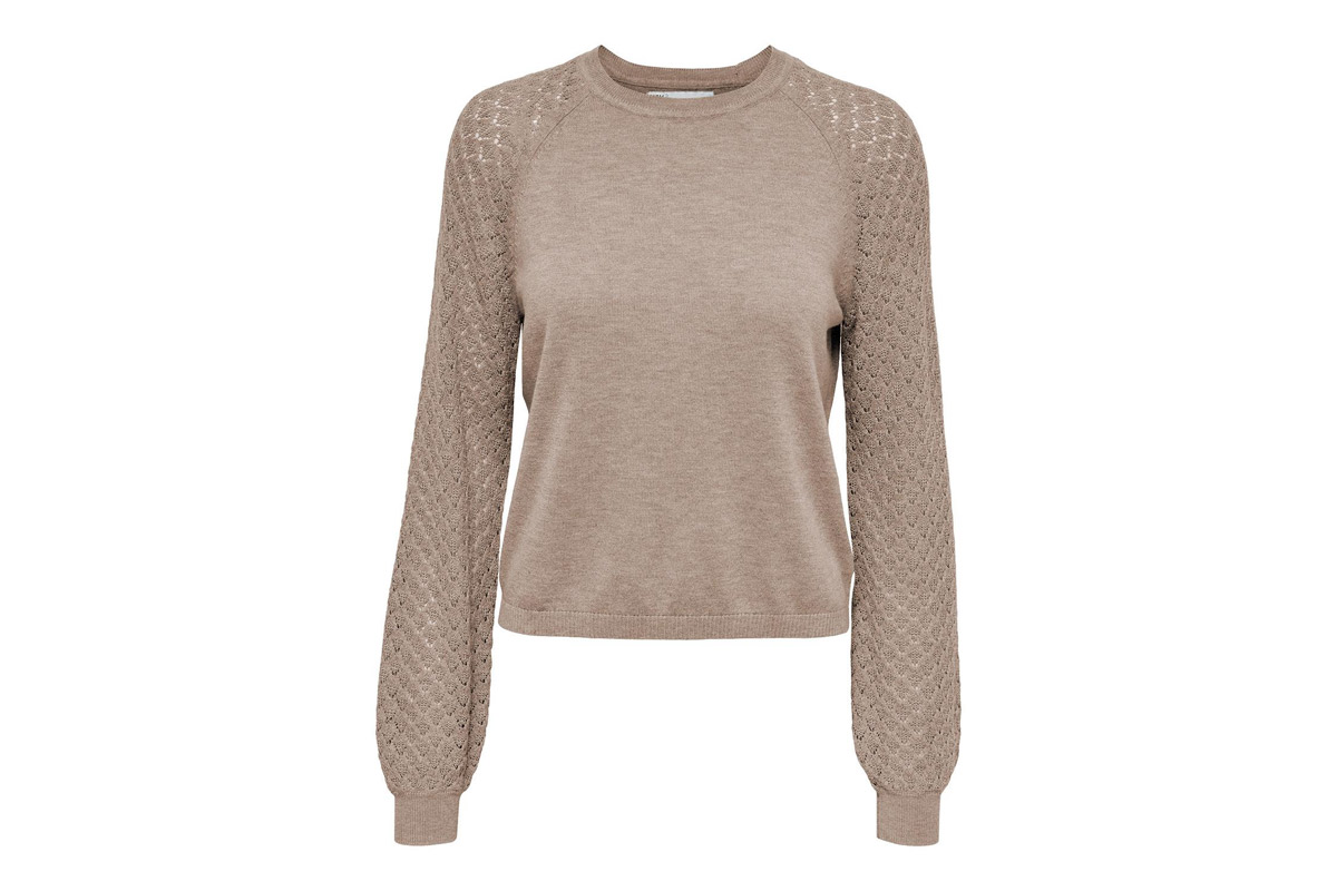 Only Onlana Life Seawool L-S Pullover Knt (15267988 MOCHA MERINGUE) Καφέ
